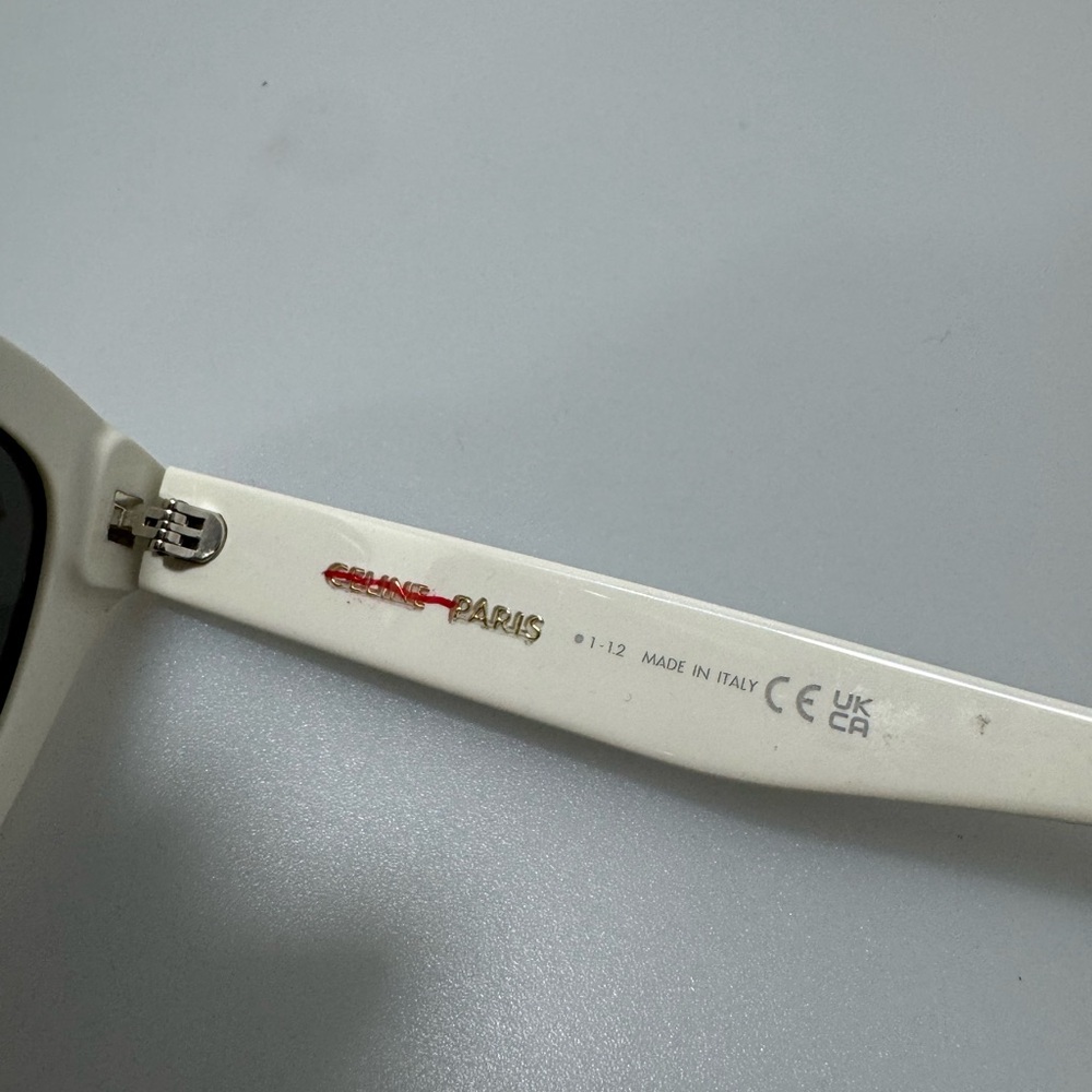 Celine Monochroms 03 56MM Square Sunglasses White - Picture 7 of 8
